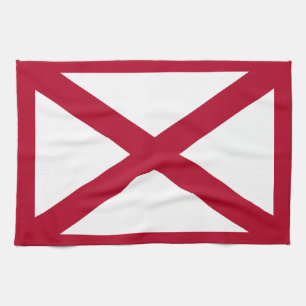 Alabama: St Andrew kors röda kors flagga Kökshandduk