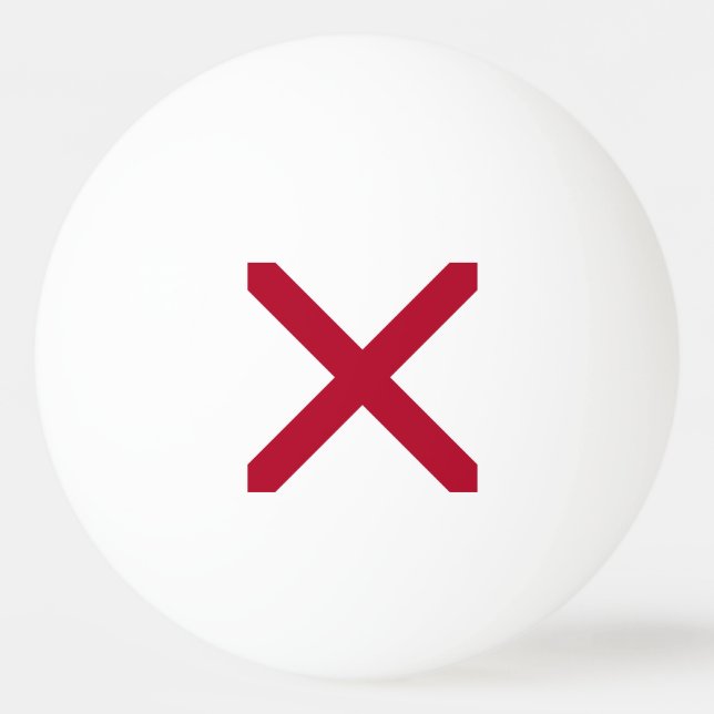 Alabama: St Andrew kors röda korsflaggan Pingisboll (Framsidan)