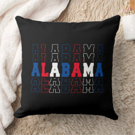 Alabama staplade ordkonst kudde