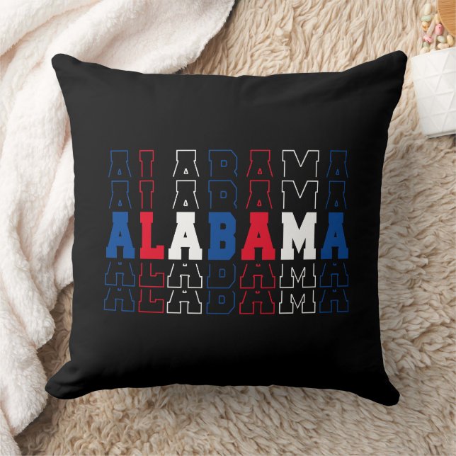 Alabama staplade ordkonst kudde (Filt)