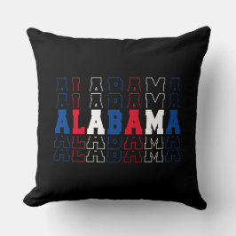 Alabama staplade ordkonst kudde