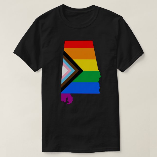 Alabama Stat Stolt LGBTQ Framsteg Stolt T Shirt (Design framsida)