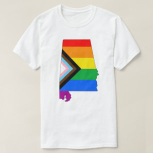 Alabama Stat Stolthet HBTQ Framstegsstolt Pride T Shirt