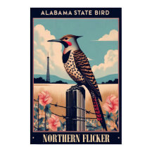 Alabama State Bird - Northern Flicker Vintage 