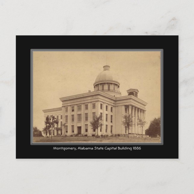 Alabama State Capital Byggande Montgomery Post Vykort (Framsida)