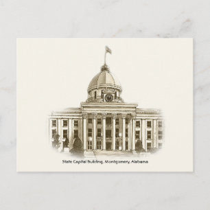 Alabama State Capitolium byggnad Montgomery vykort