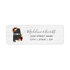 Alabama State Destination Wedding Returadress Returadress Etikett