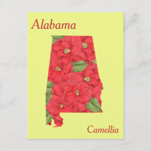 Alabama State Flower Collage Karta Vykort