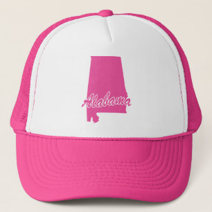 Alabama State Form Trucker Hatt Keps