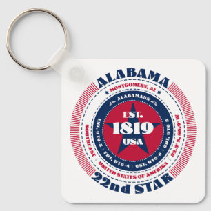 Alabama State-nyckelkedja Nyckelring