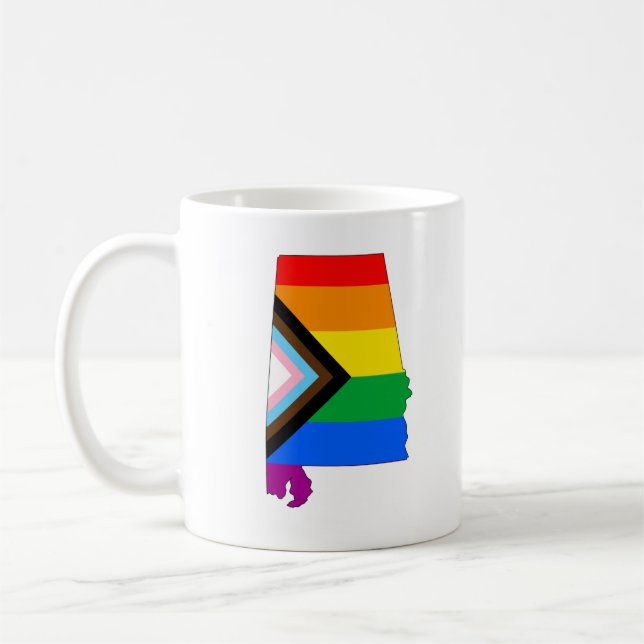 Alabama State Pride LGBTQ Progress-Pride Kaffemugg (Vänster)