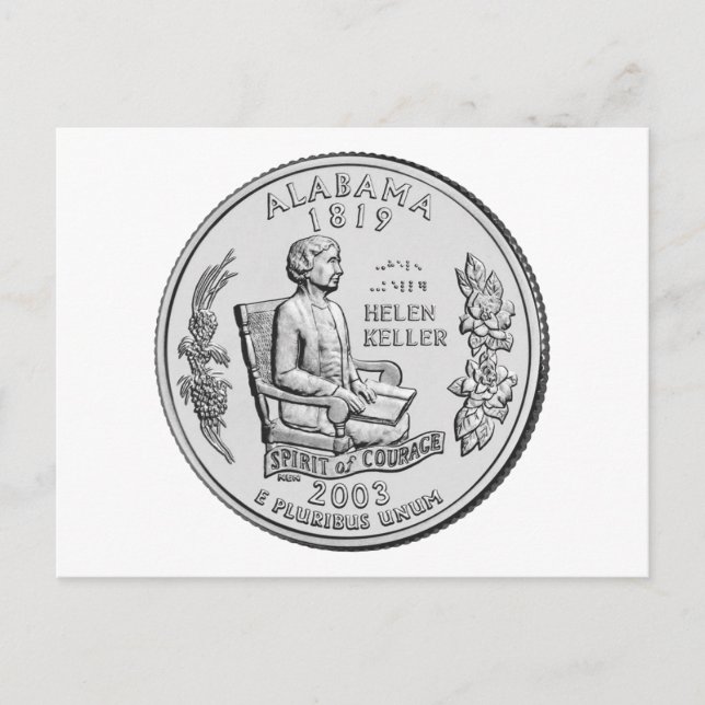 Alabama State Quarter Vykort (Framsida)