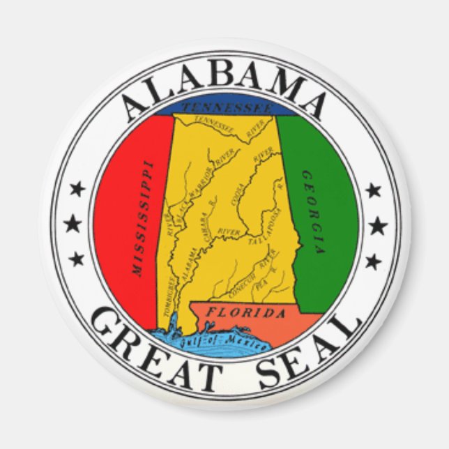 Alabama State Seal Magnet (Framsidan)