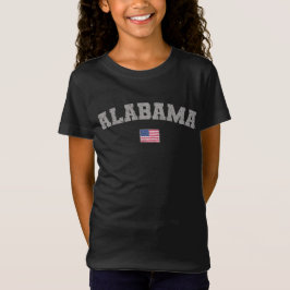 Alabama State USA flagga Vintage Distress T Shirt