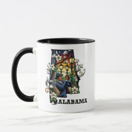 Alabama-staten Tatto Stil - Jazz & Magnolia Mugg