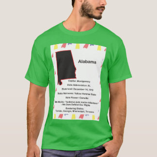 Alabama-statens fakta t shirt