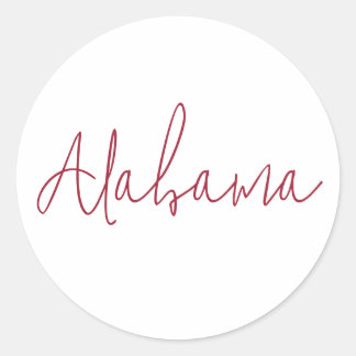 Alabama Statens Resa Souvenir Gåva Runt Klistermärke