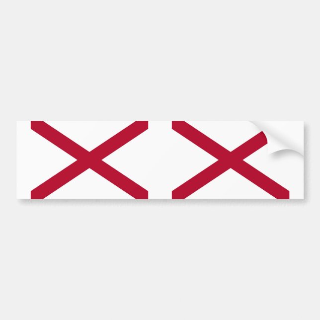 Alabama Statlig flagga Bildekal (Framsidan)