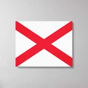 Alabama Statlig flagga Design Canvastryck