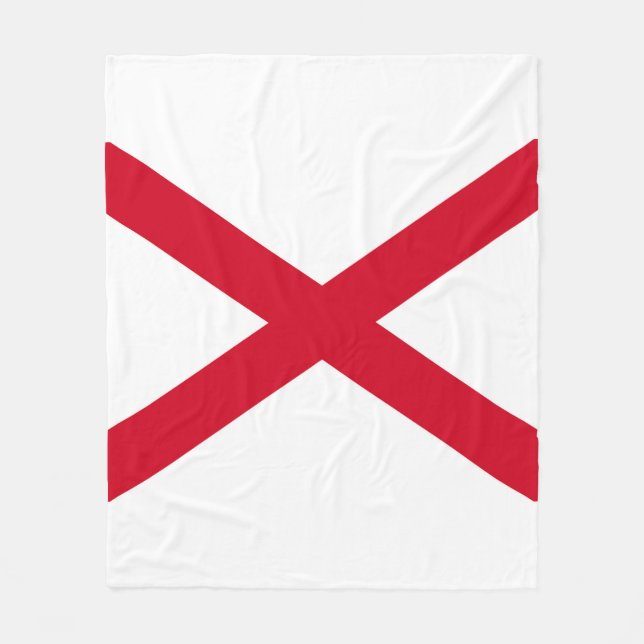 Alabama Statlig flagga Design Fleecefilt (Framsidan)