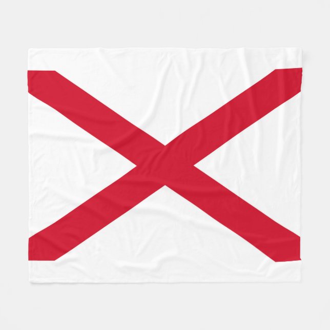 Alabama Statlig flagga Design Fleecefilt (Framsidan (Horisontell))