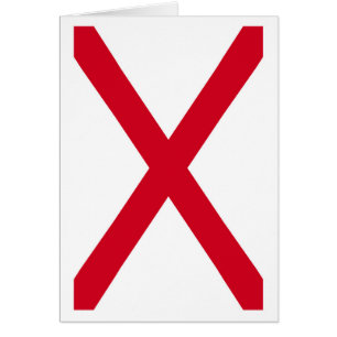 Alabama Statlig flagga Design Hälsningskort