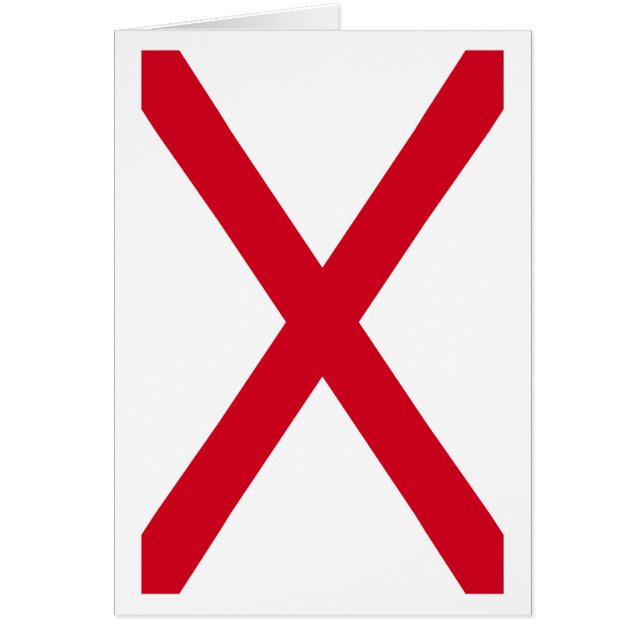 Alabama Statlig flagga Design Hälsningskort (Framsidan)