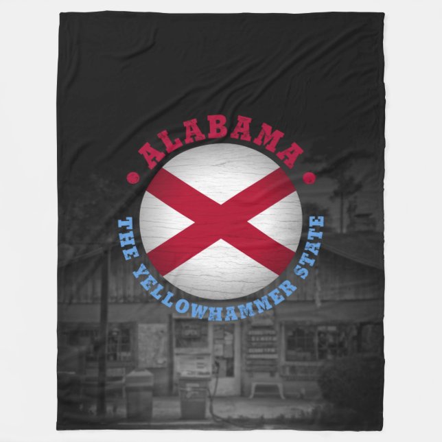 ALABAMA STATLIG FLAGGA FLEECEFILT (Framsidan)
