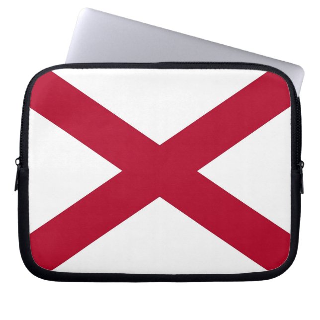 Alabama Statlig flagga Laptop sleeve (Framsidan)