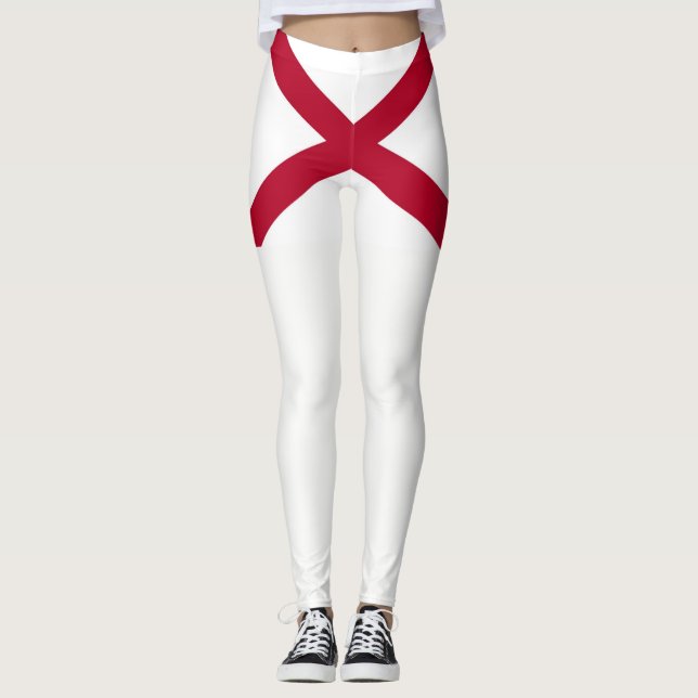 Alabama Statlig flagga Leggings (Framsida)