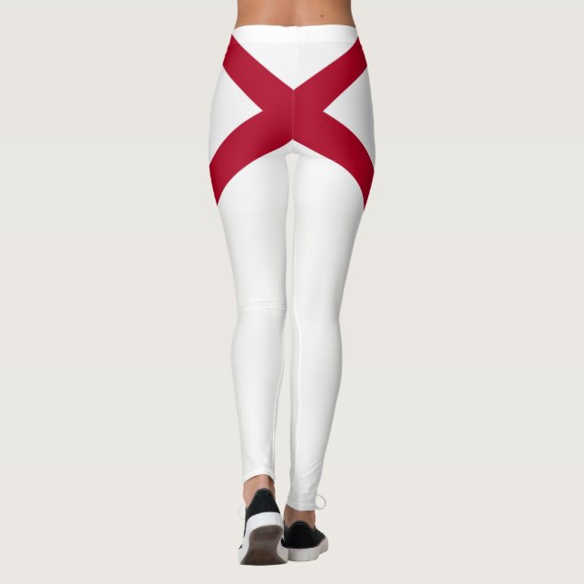 Alabama Statlig flagga Leggings (Baksida)