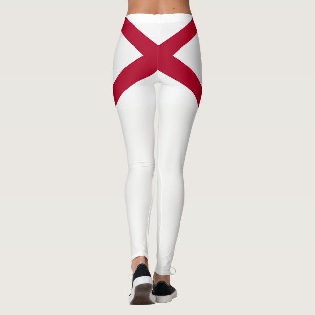 Alabama Statlig flagga Leggings (Baksida)