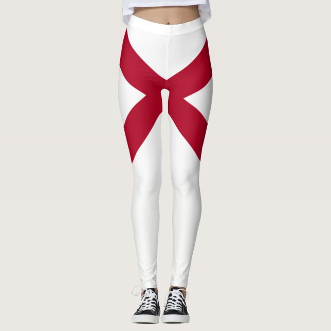 Alabama Statlig flagga Leggings (Framsida)