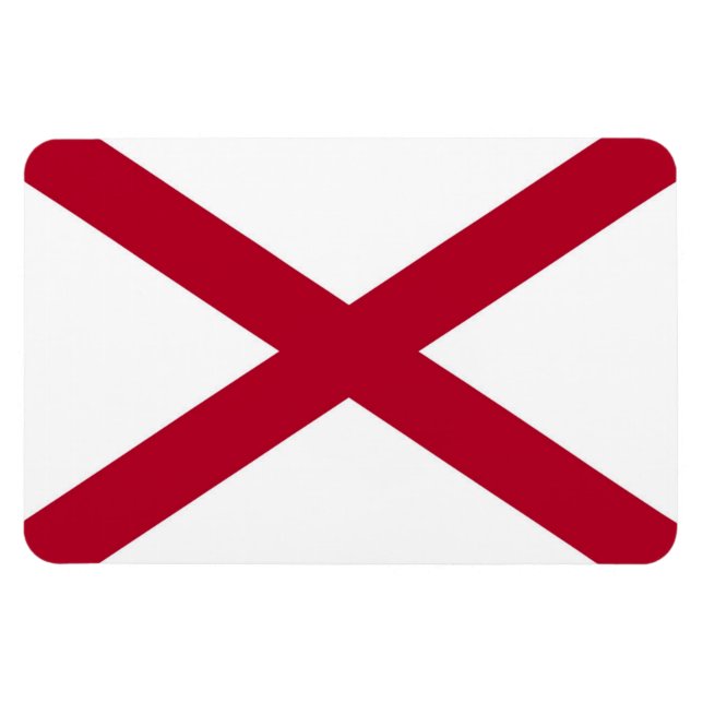 Alabama Statlig flagga Magnet (Horisontell)