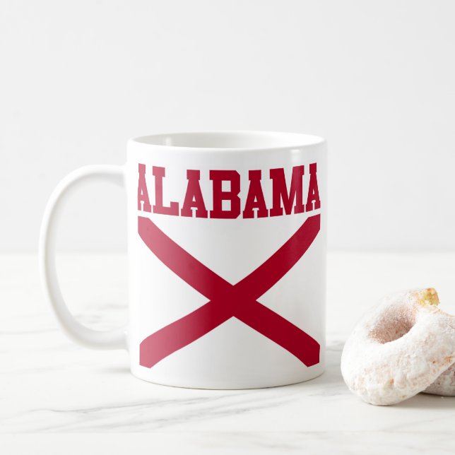 Alabama Statlig flagga Mugg (Med munk)