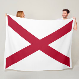 Alabama Statlig flagga Print Patriotc Fleecefilt