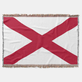 Alabama Statlig flagga Print Patriotic Filt