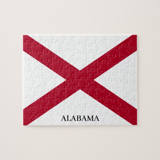 ALABAMA STATLIG FLAGGA PUSSEL (Horisontell)