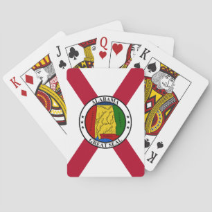 Alabama Statlig flagga/statsäl som köps upp Casinokort
