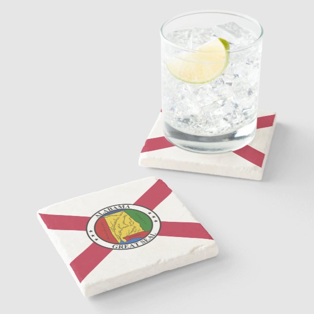 Alabama Statlig flagga/statsäl som köps upp Stenunderlägg (Sidan)