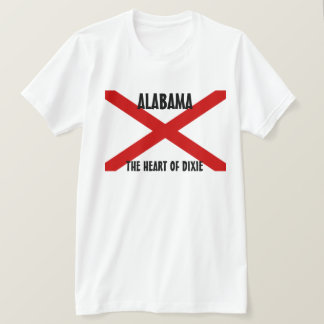 Alabama statlig flagga t shirt