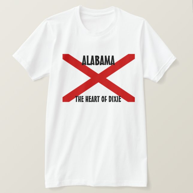 Alabama statlig flagga t shirt (Design framsida)