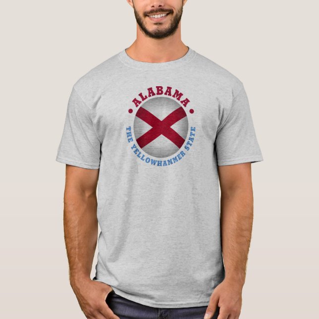 ALABAMA STATLIG FLAGGA T-Shirt (Framsida)