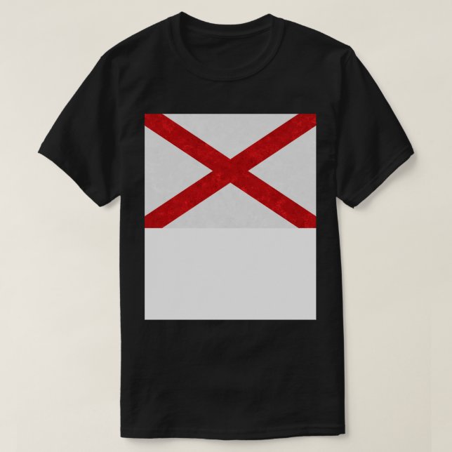 Alabama Statlig flagga TShirt T Shirt (Design framsida)