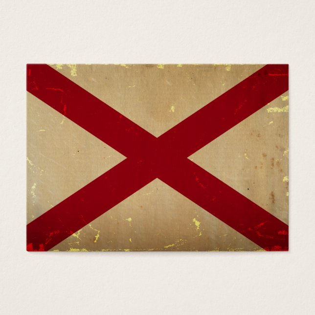 Alabama Statlig flagga VINTAGE. Visitkort (Framsidan)