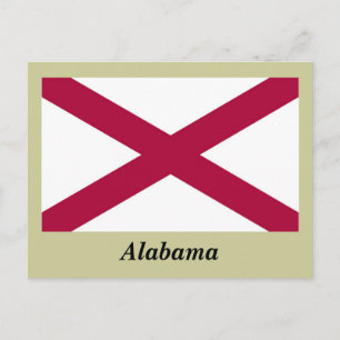Alabama Statlig flagga Vykort