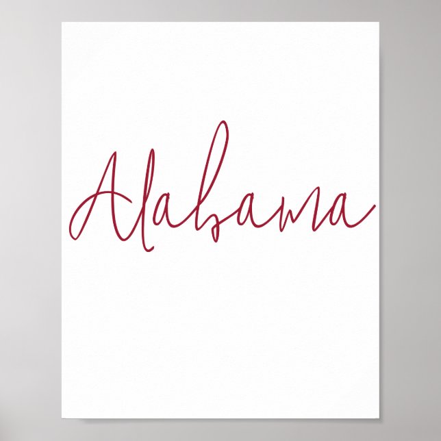 Alabama Statssouvenir Poster (Framsidan)