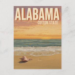 Alabama Strand Solnedgång Vykort