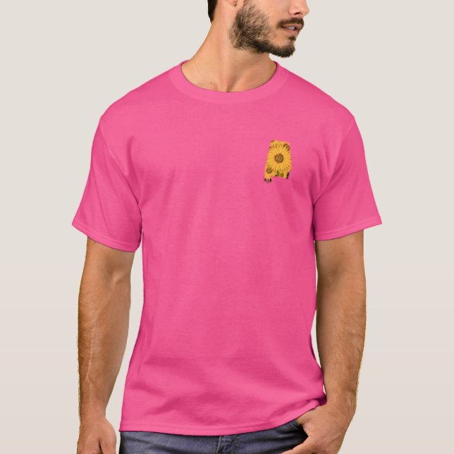 Alabama Sunblommor T Shirt (Framsida)