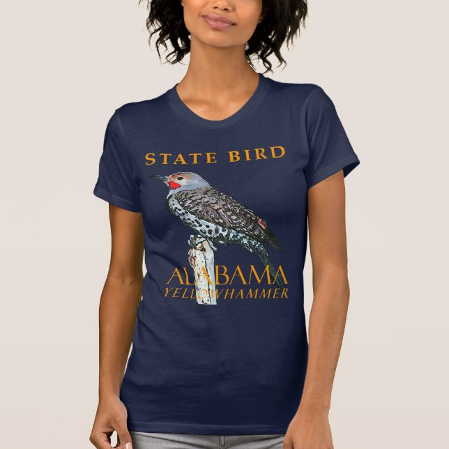 Alabama Territory Bird the Common Flicker T Shirt (Framsida)